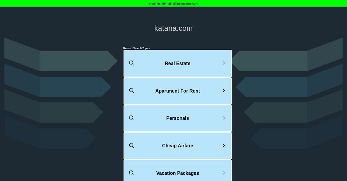 Katana Homepage