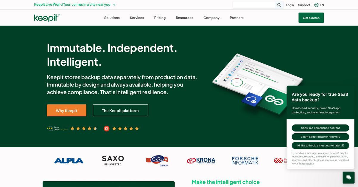 Keepit Homepage