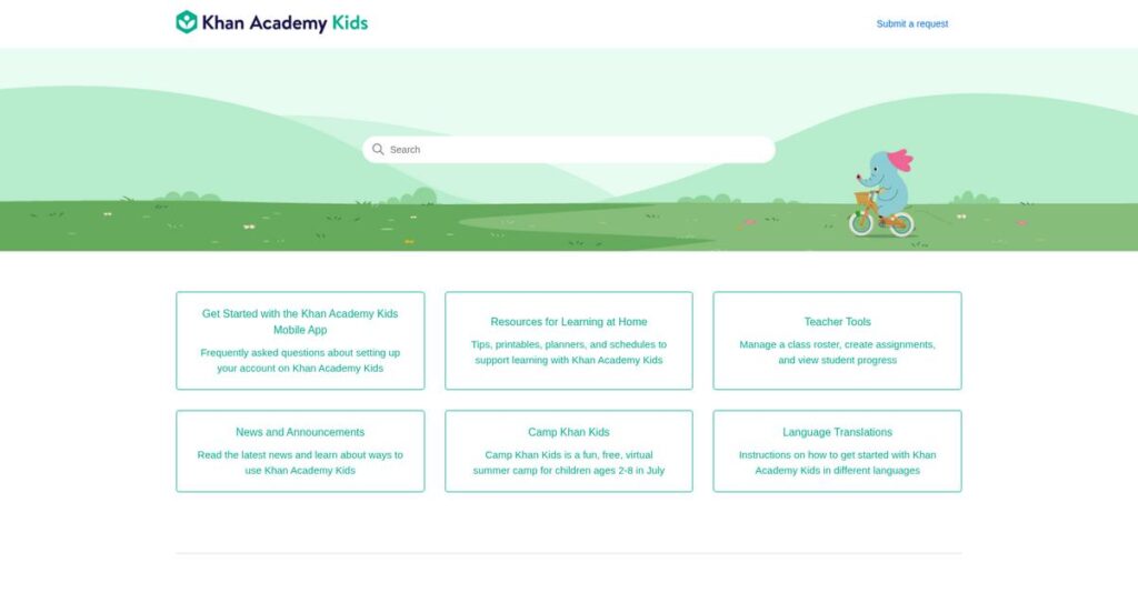 Khan Academy Kids Homepage