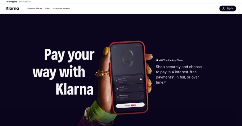 Klarna Homepage