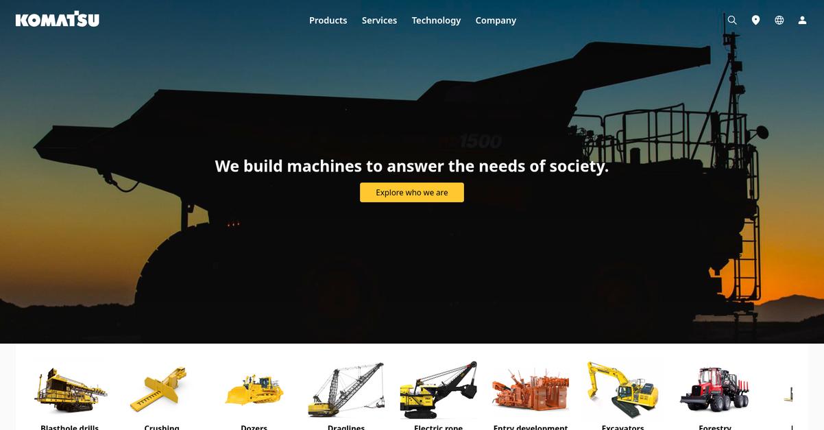 Komatsu Homepage