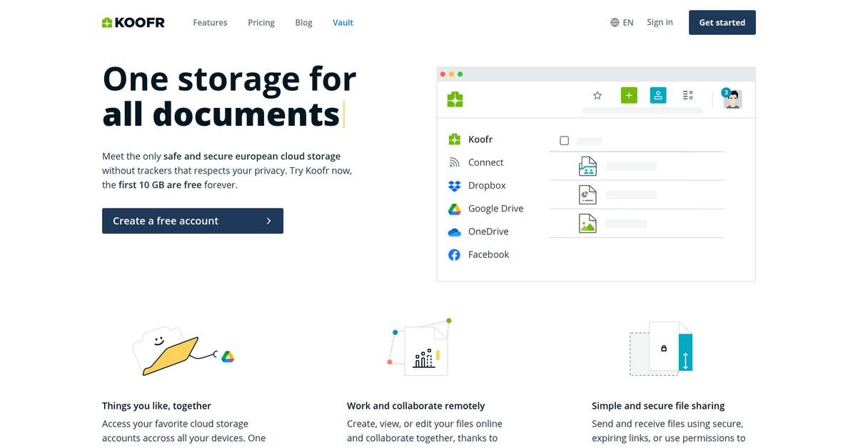 Koofr Homepage