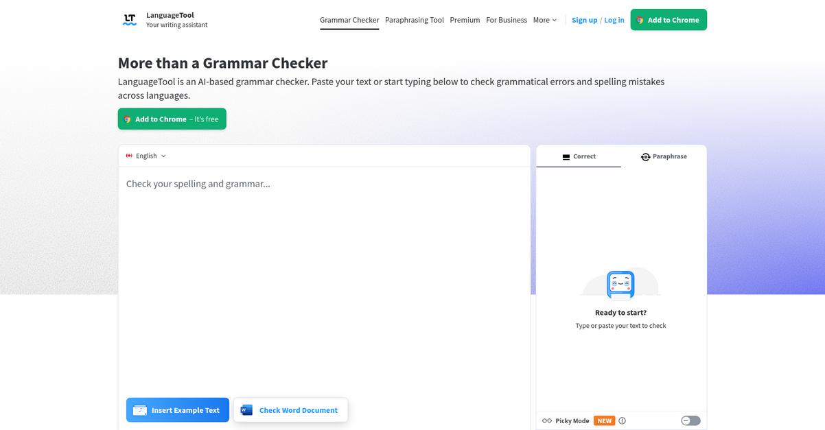 Language Tool Homepage