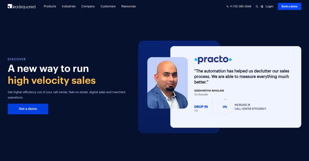 Lead Squared Homepage