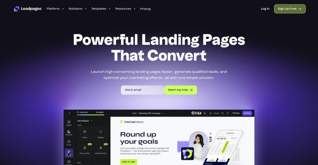 Leadpages Homepage