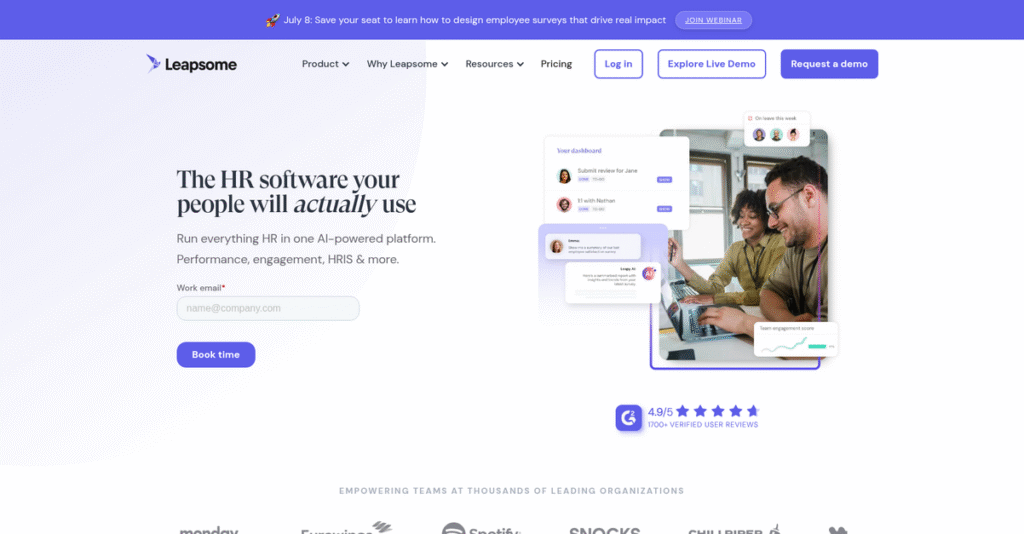 Leapsome Homepage