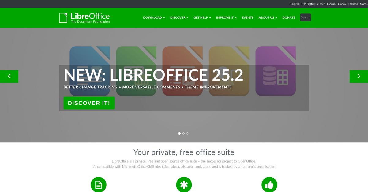 Libre Office Homepage