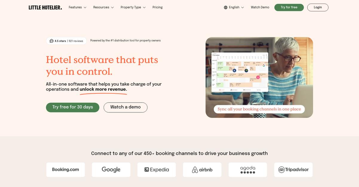 Little Hotelier Homepage