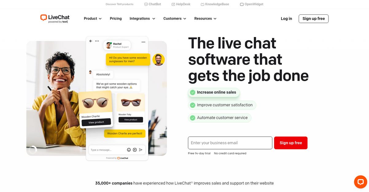 Live Chat Homepage