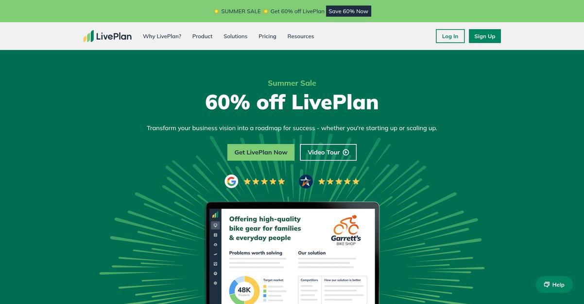 Live Plan Homepage