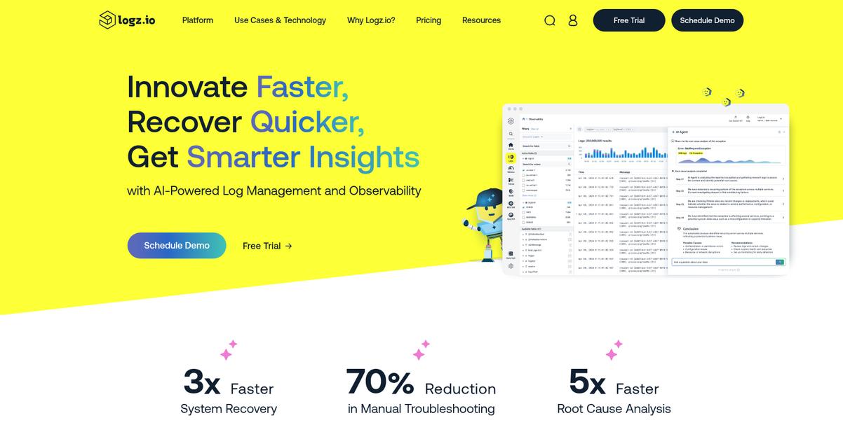 Logz.Io Homepage