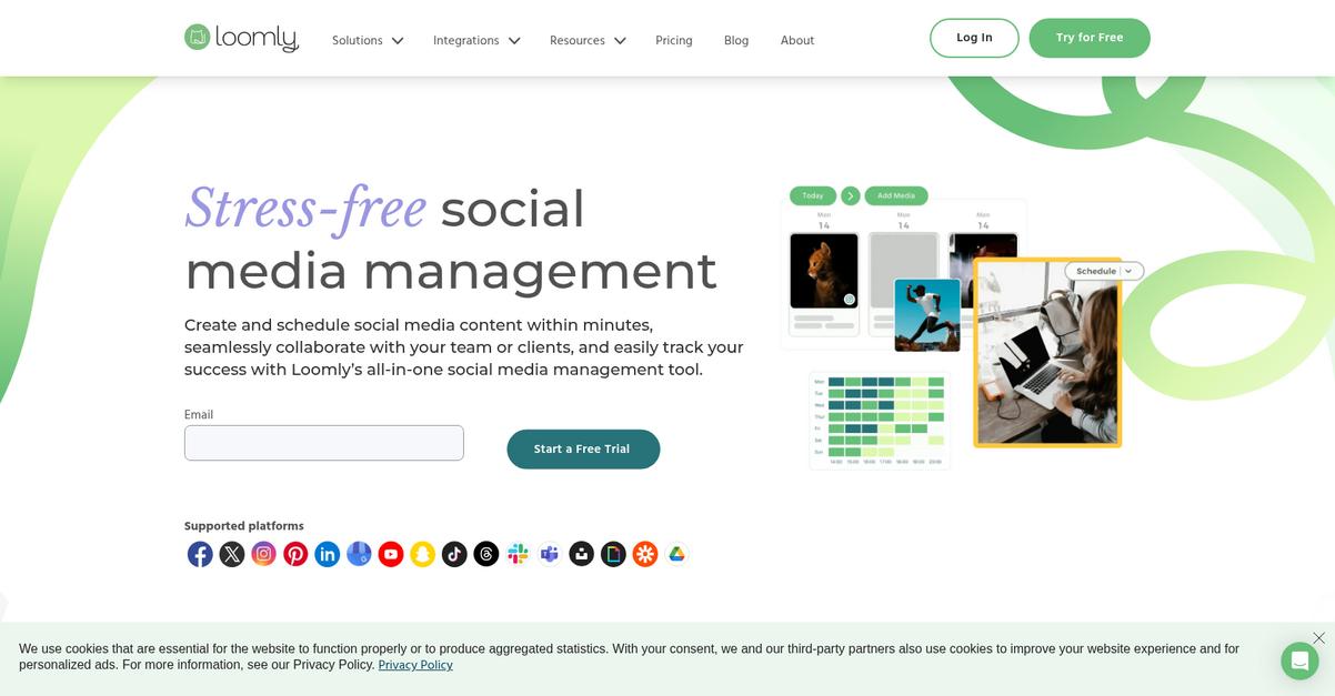 Loomly Homepage