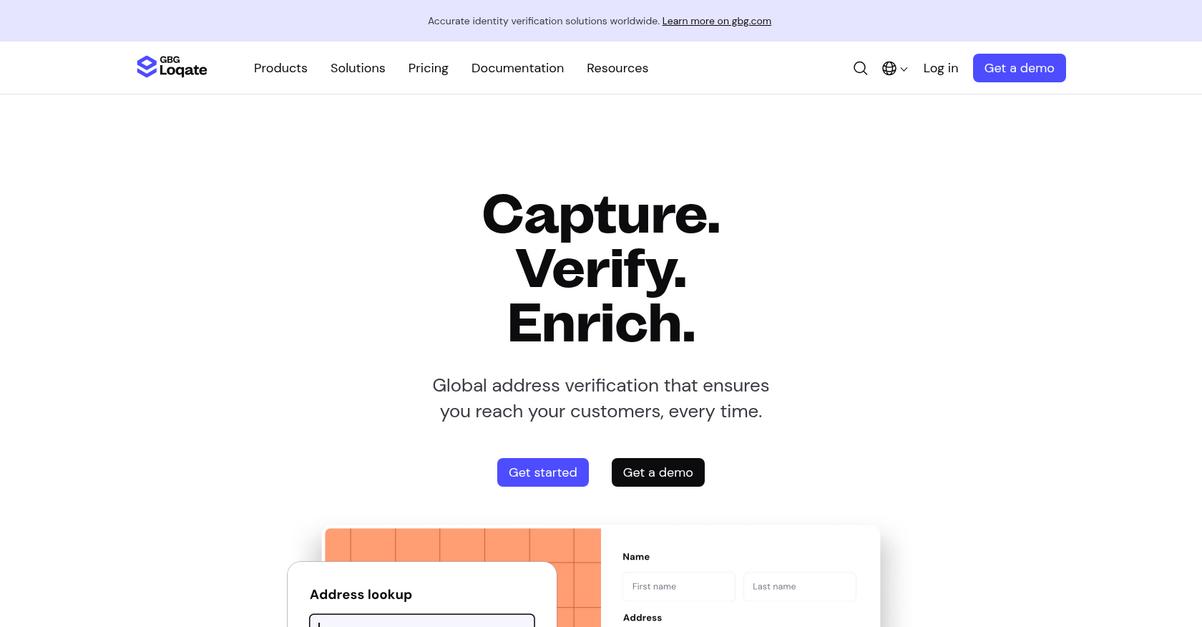 Loqate Homepage
