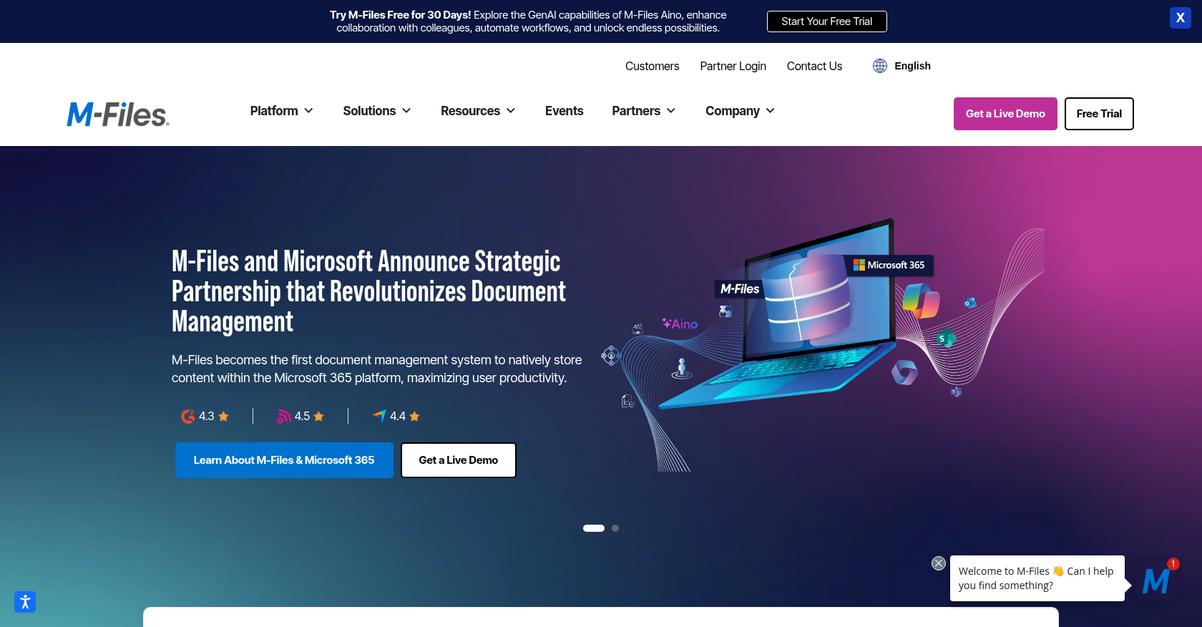 M Files Homepage
