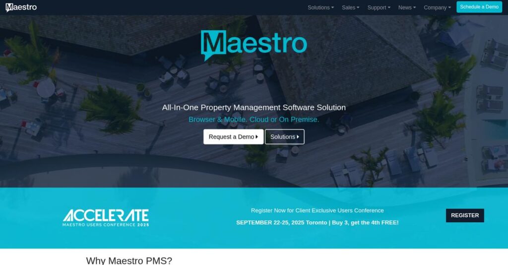 Maestro PMS Homepage