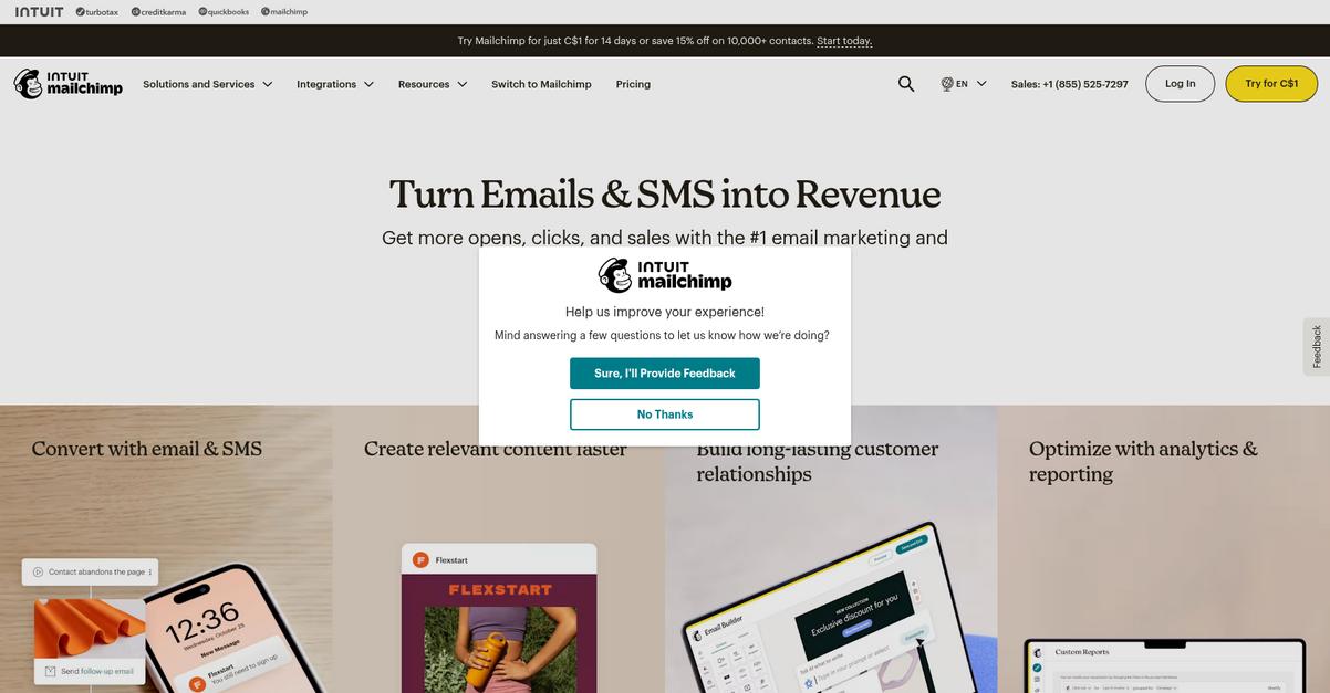 Mailchimp Homepage
