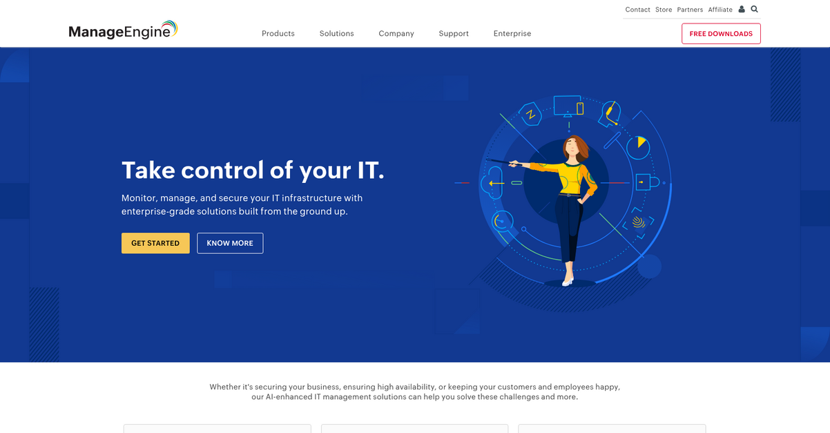 Manage Engine Homepage