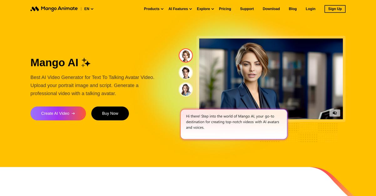 Mango Animate Homepage