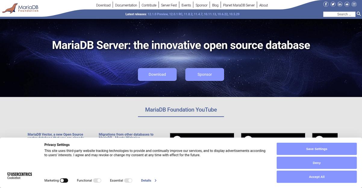 Maria Db Homepage