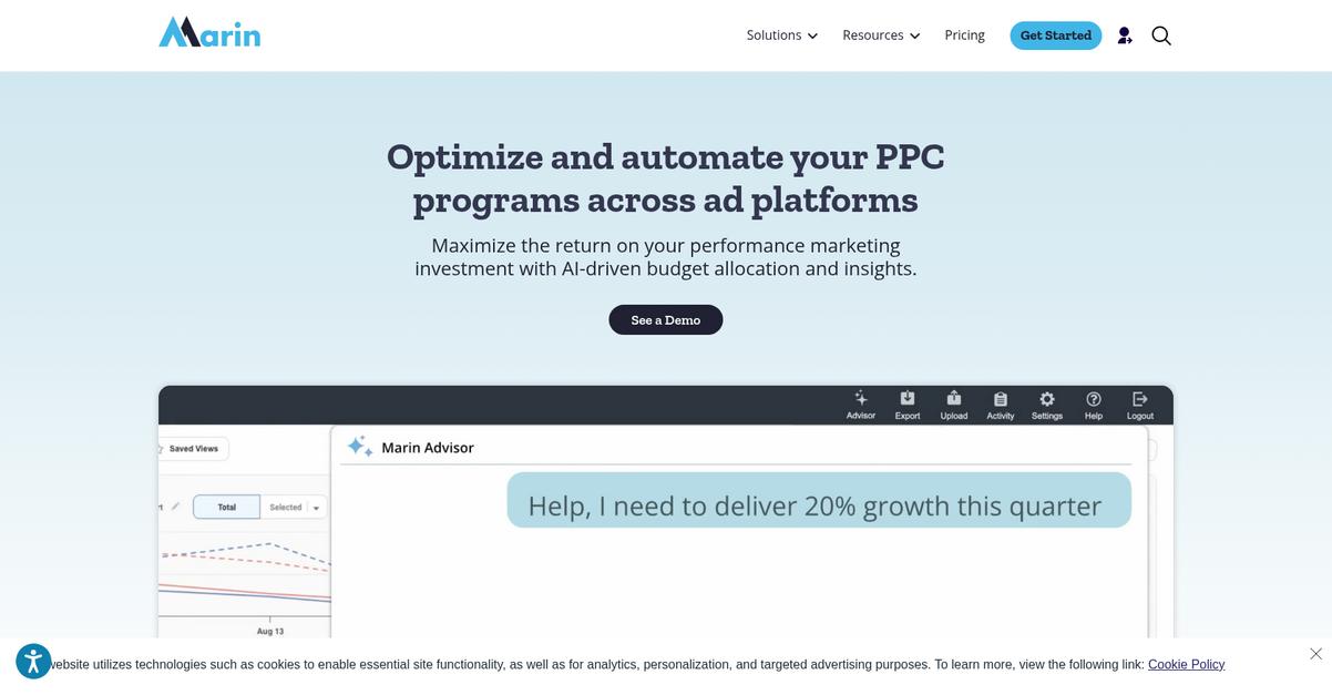 Marin Software Homepage