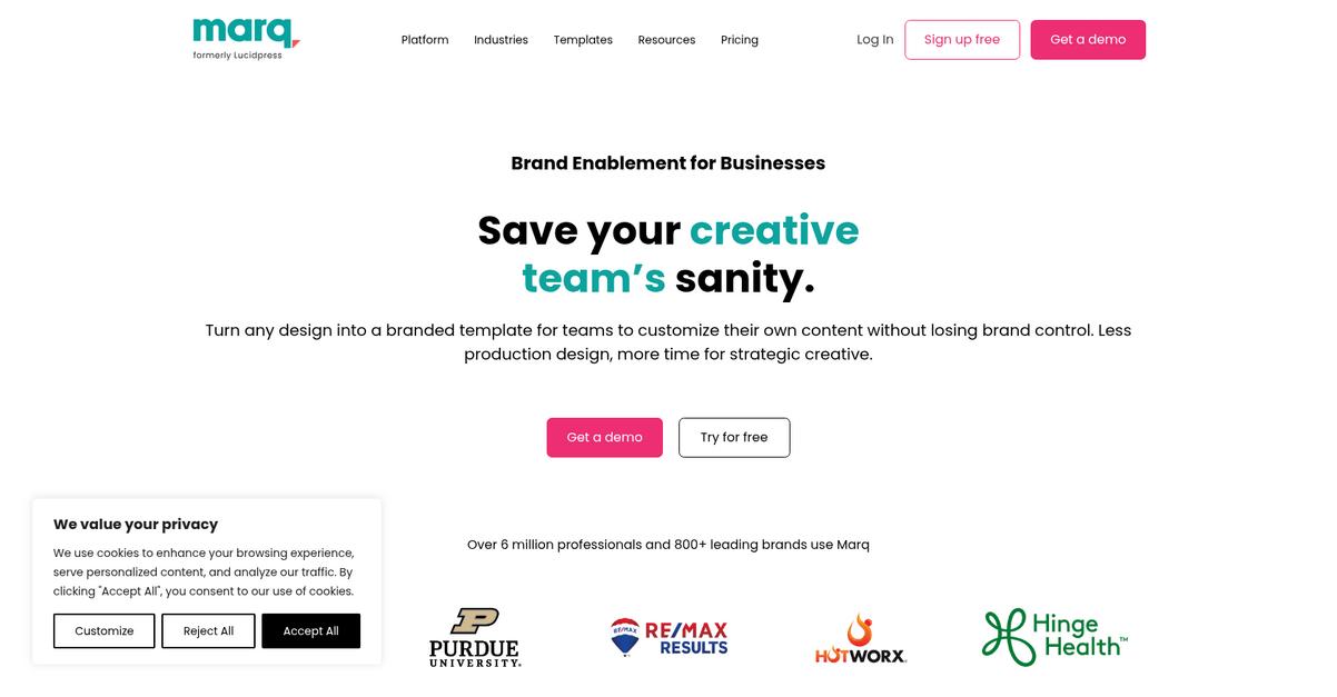 Marq Homepage