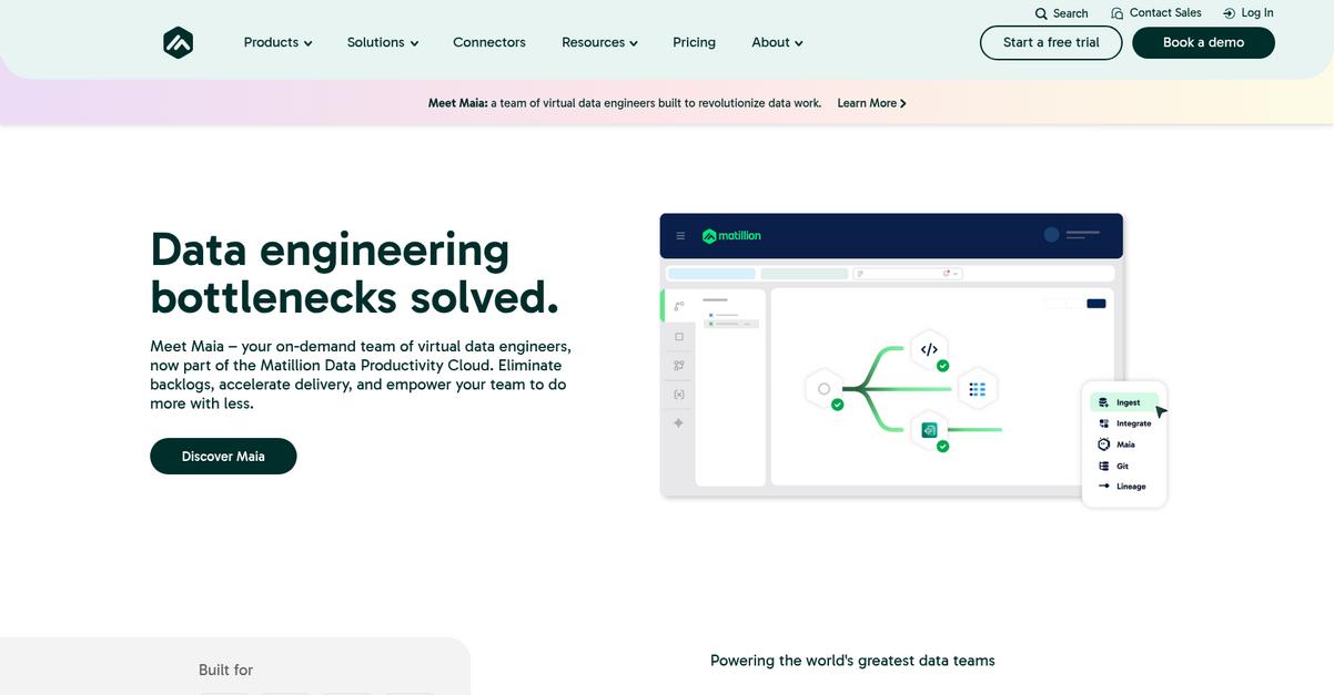 Matillion Homepage