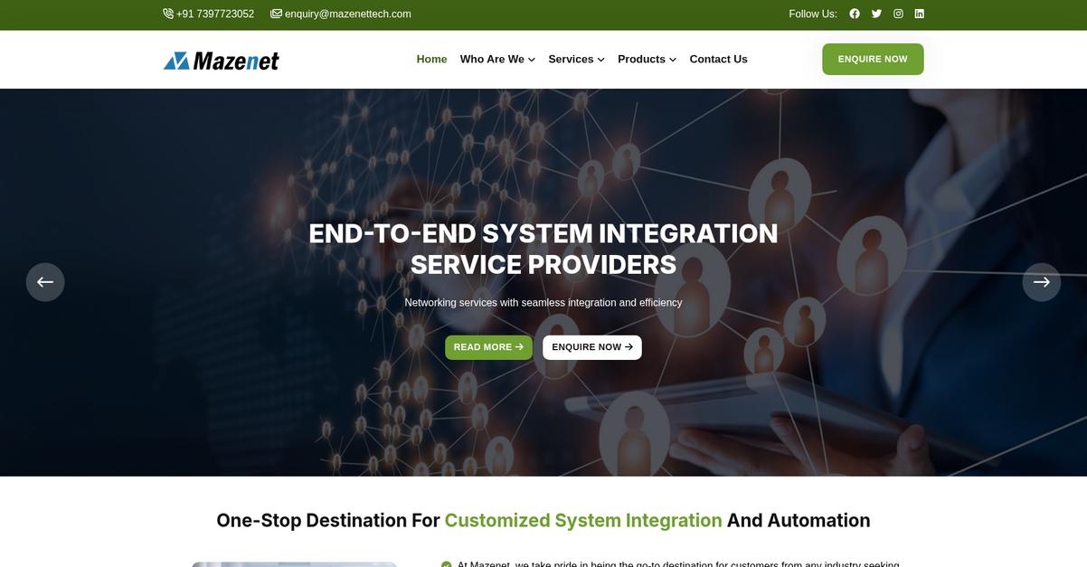 Mazenet Homepage