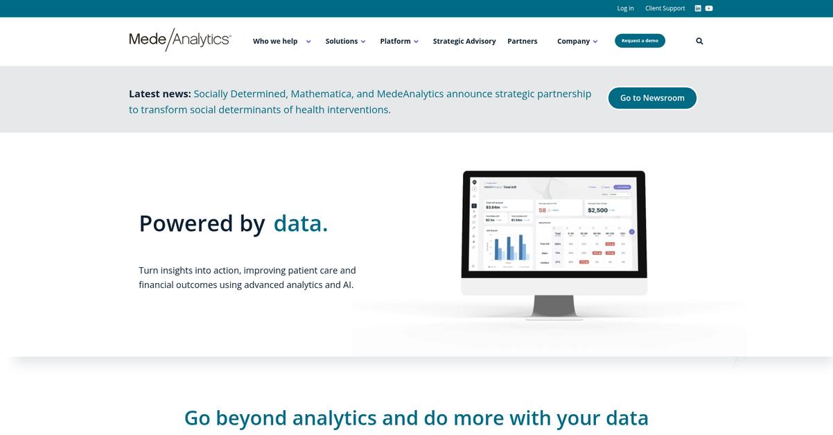 Mede Analytics Homepage