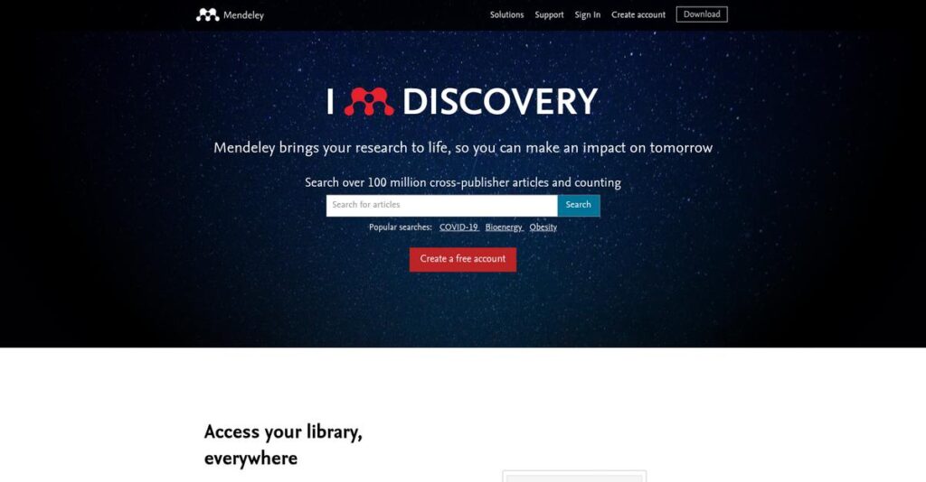 Mendeley Homepage