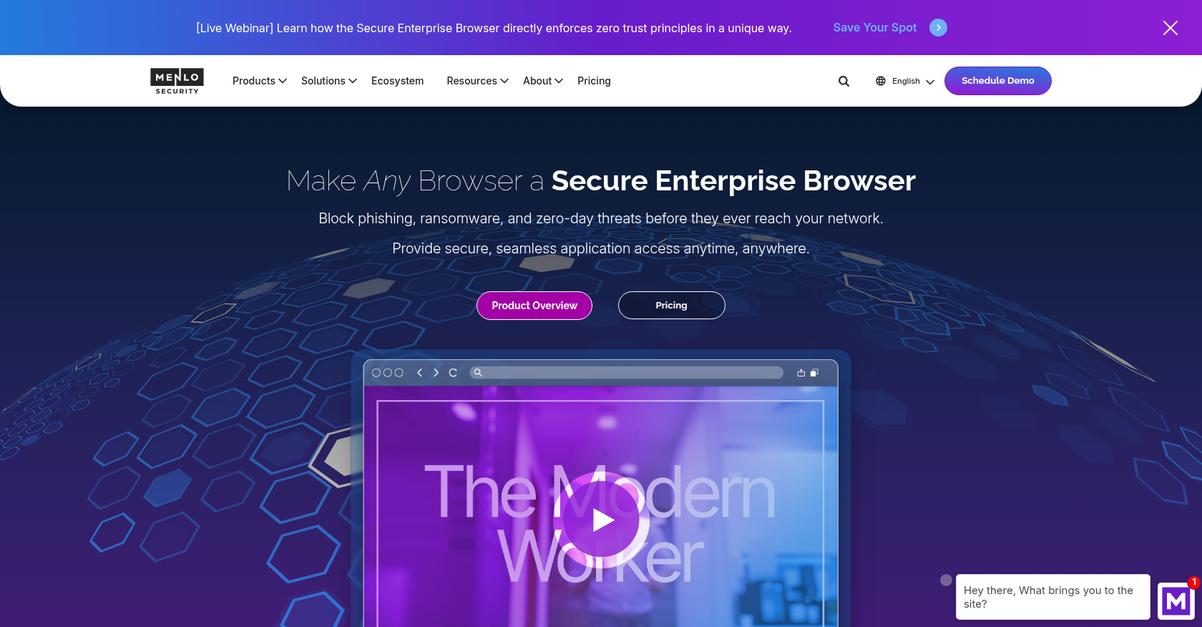 Menlo Security Homepage