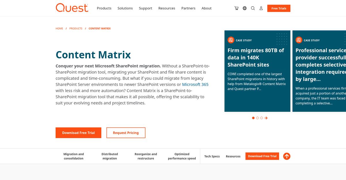 Metalogix Homepage