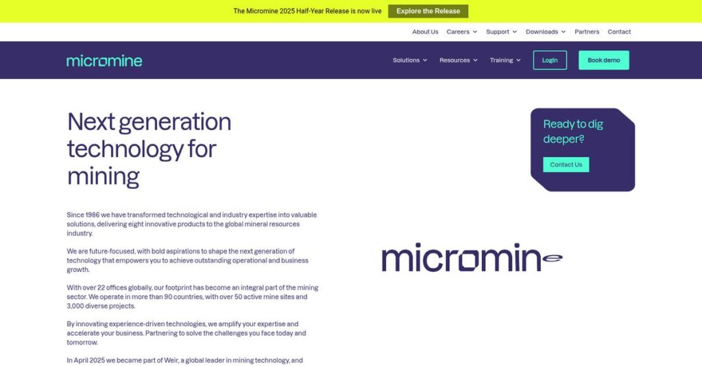 Micromine Homepage