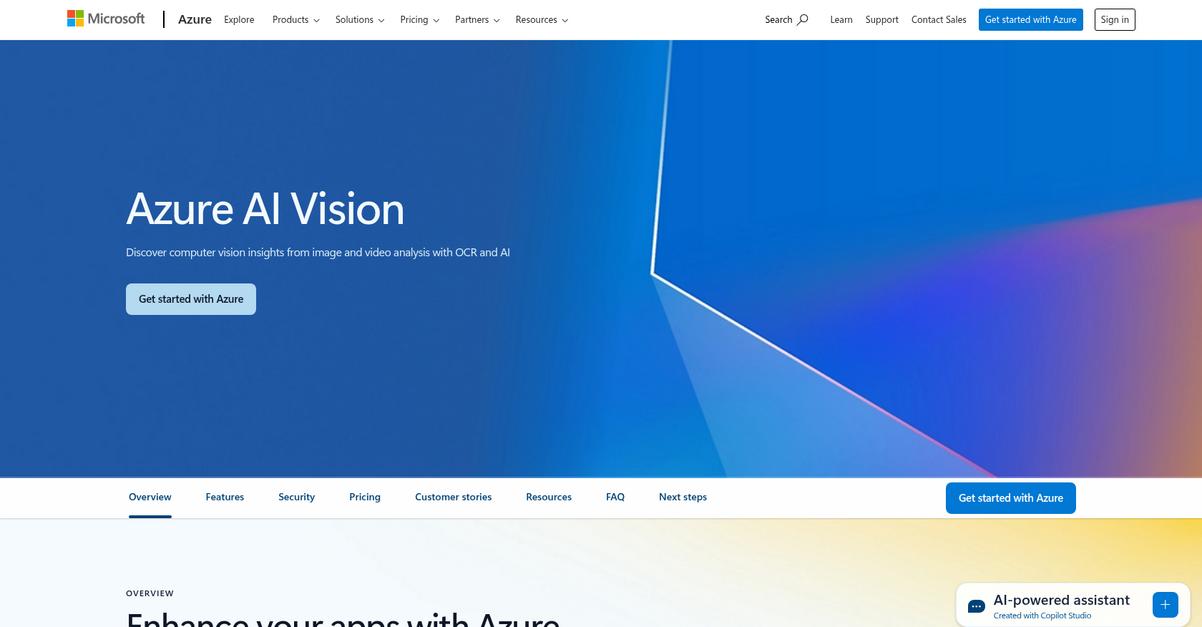 Microsoft Azure Homepage 1