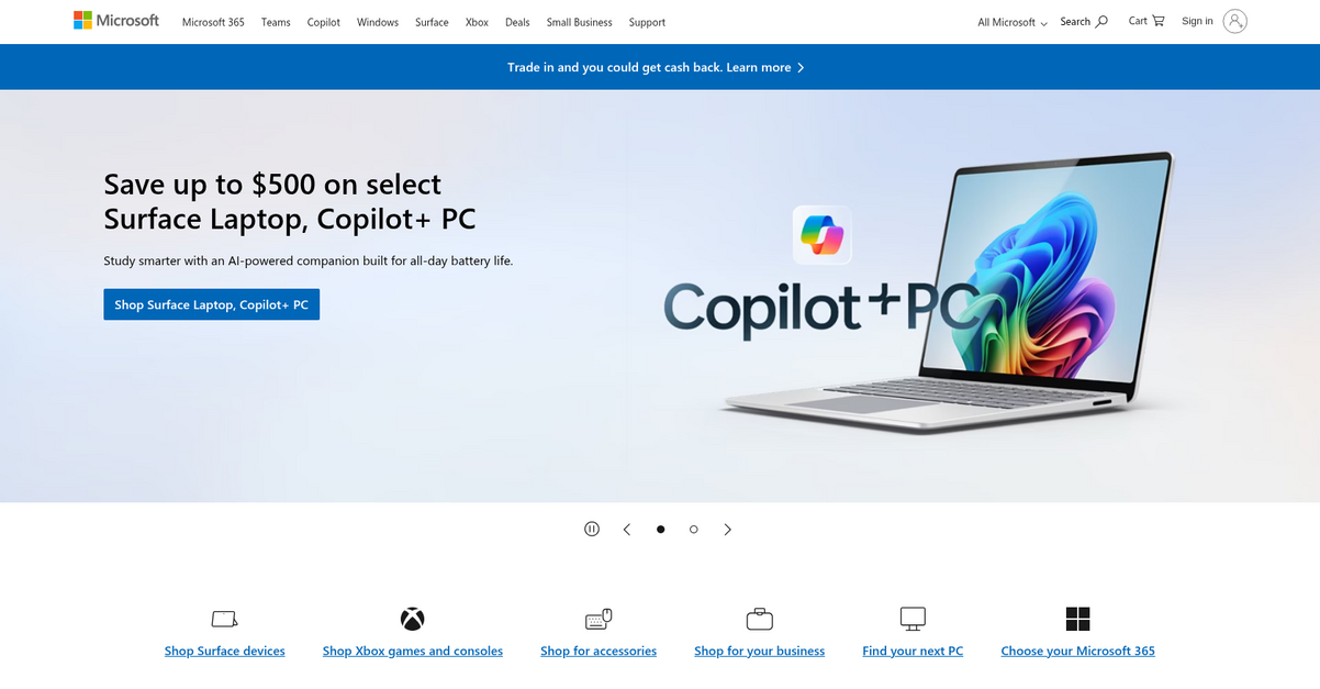 Microsoft Homepage