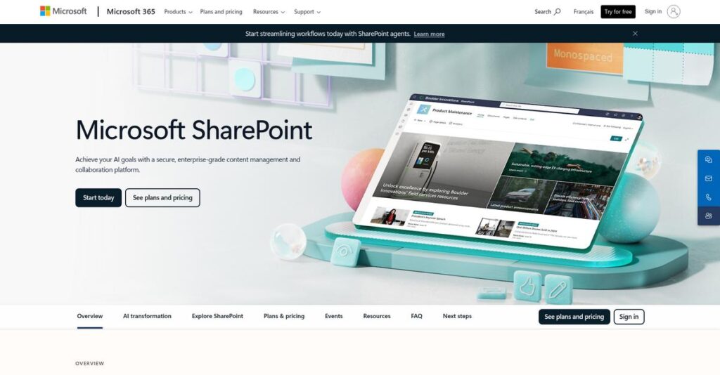 Microsoft SharePoint Homepage