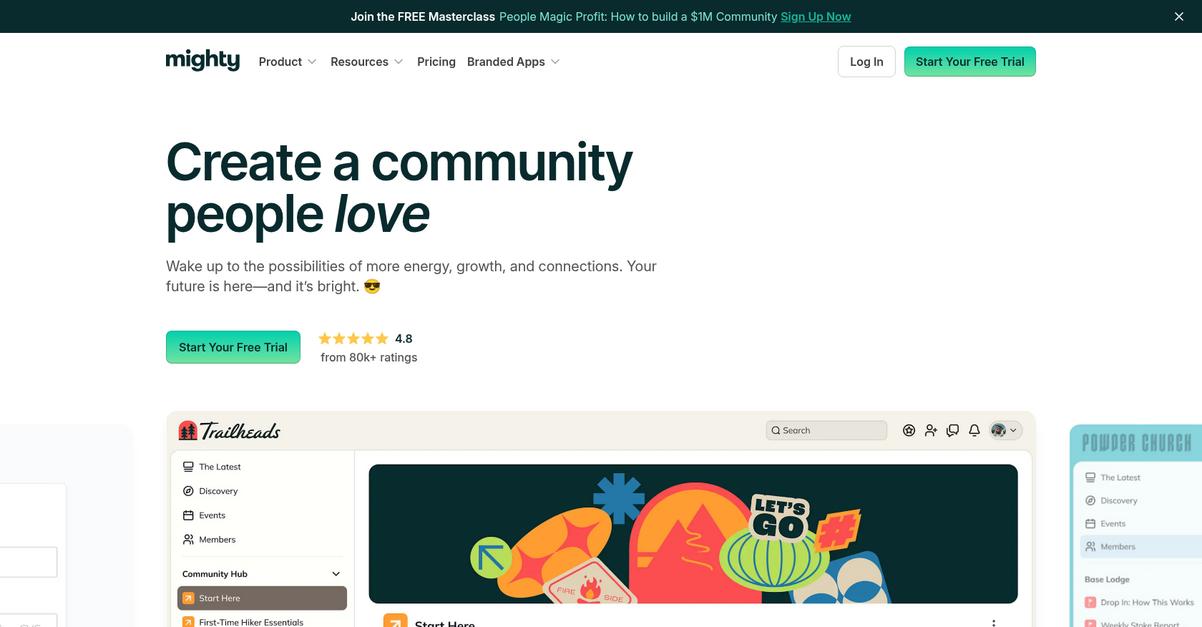 Mighty Networks Homepage