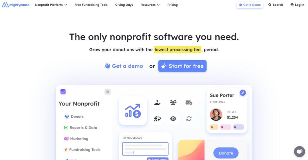 Mightycause Homepage