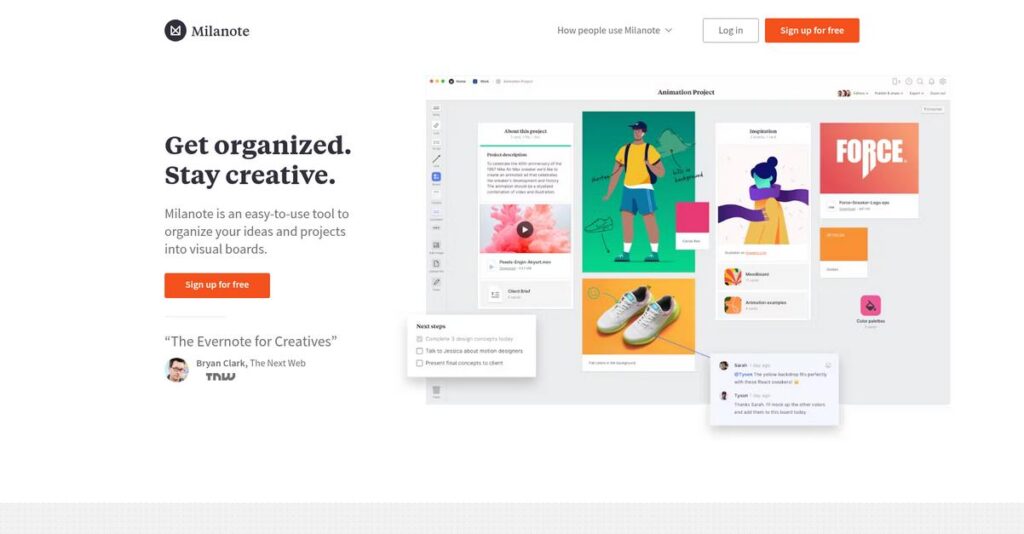 Milanote Homepage