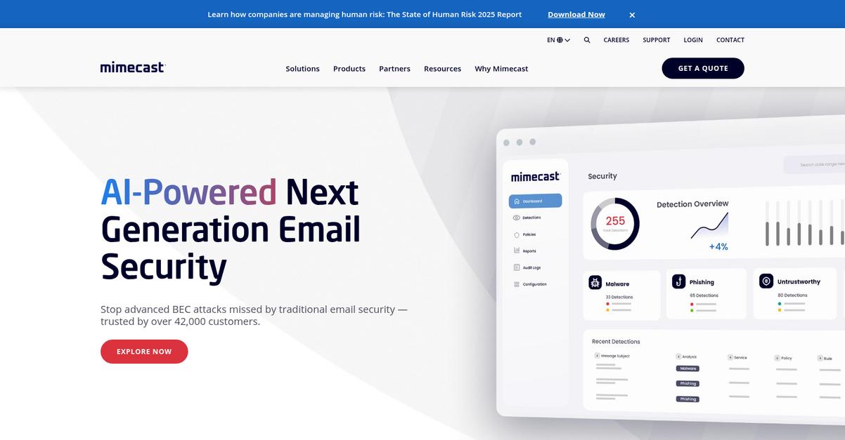 Mimecast Homepage