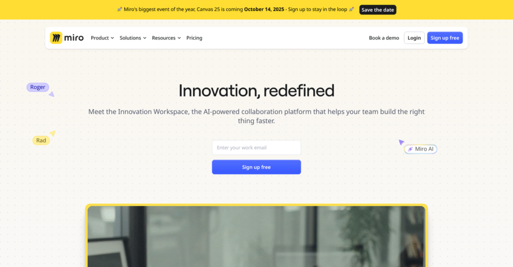 Miro Homepage