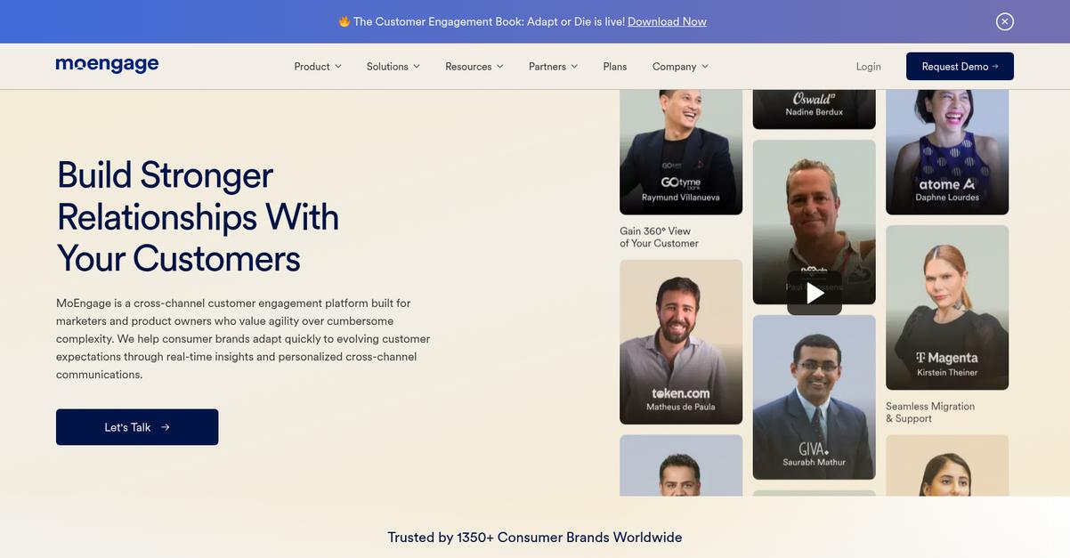 Mo Engage Homepage