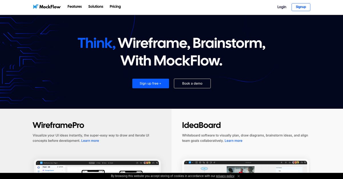 Mock Flow Homepage