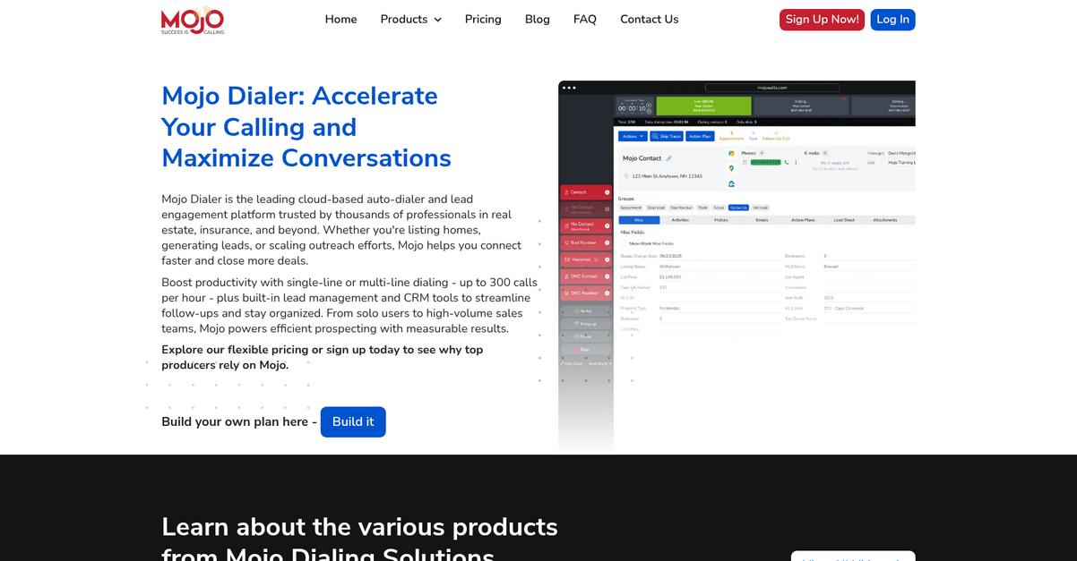 Mojo Dialer Homepage