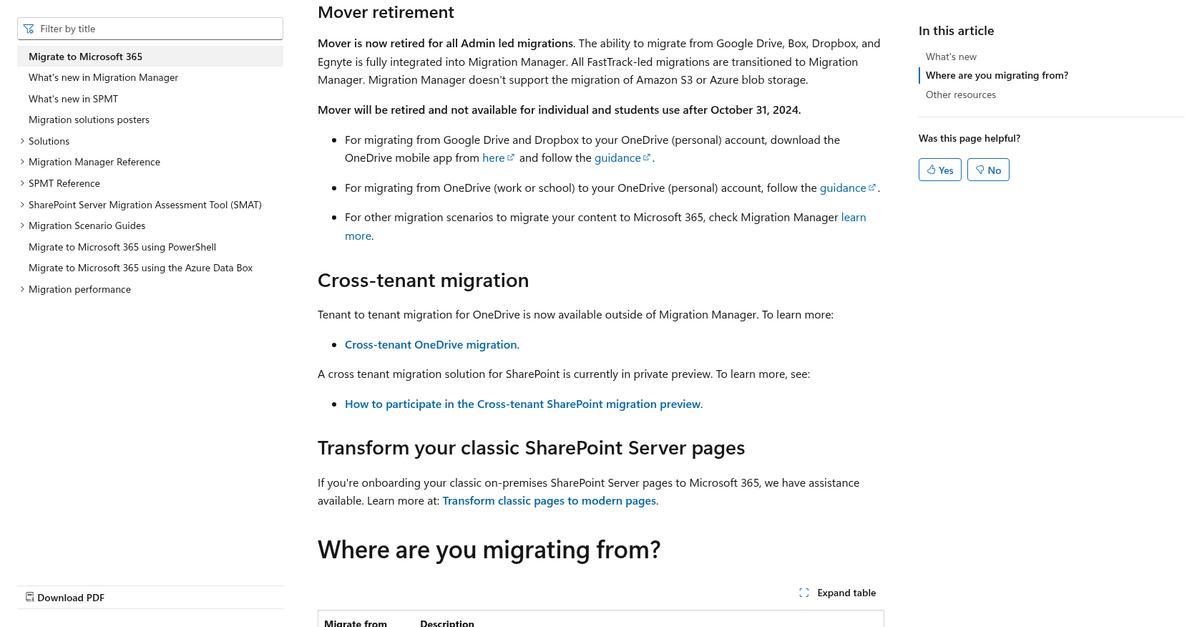 Mover Homepage
