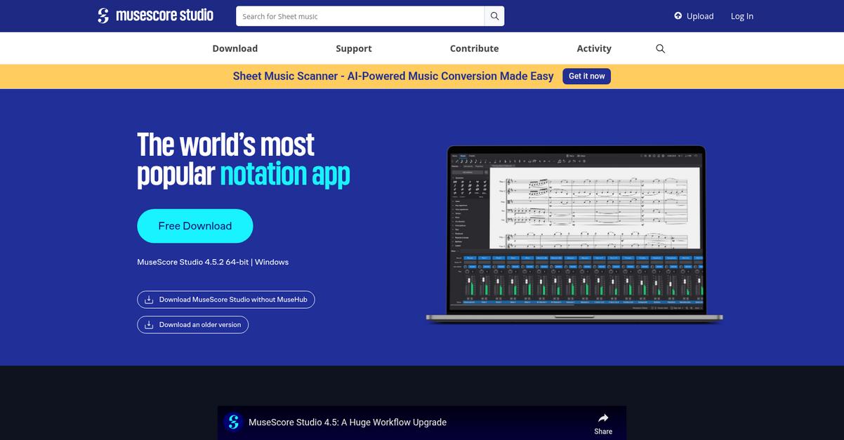 Muse Score Homepage
