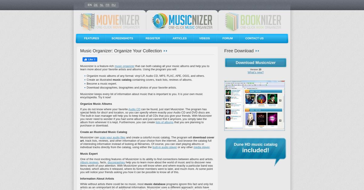 Musicnizer Homepage