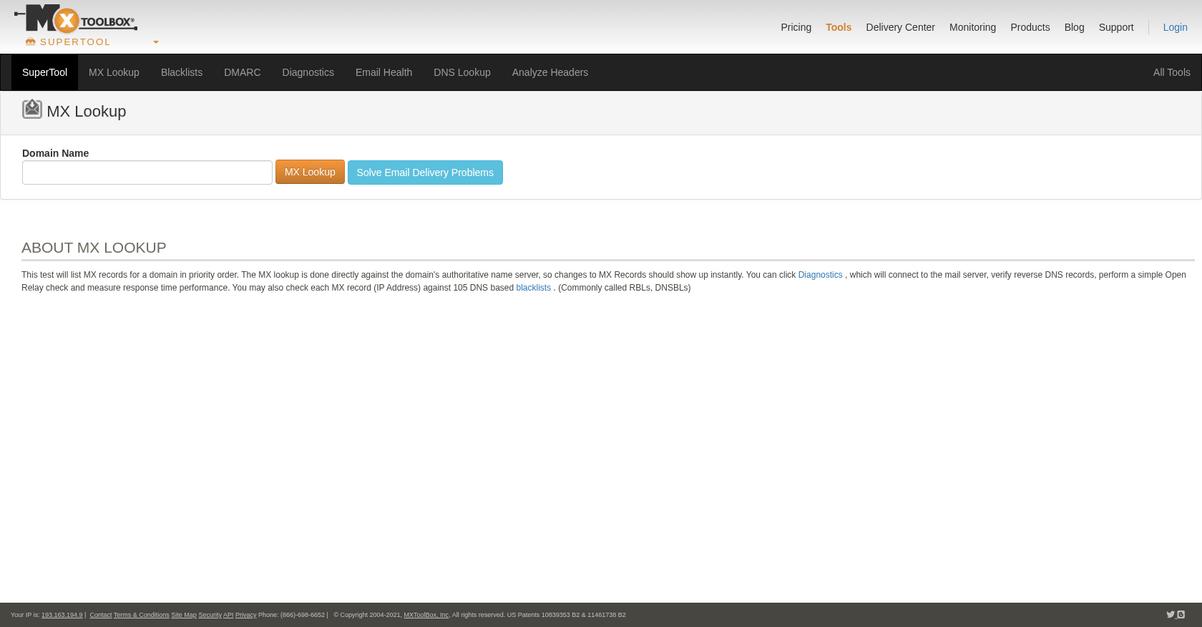 Mx Toolbox Homepage