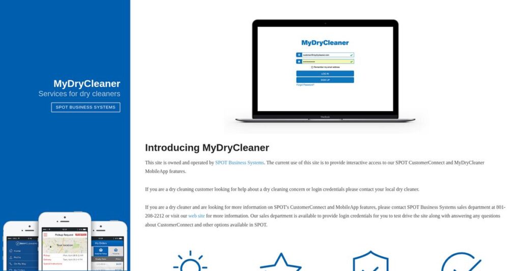 MyDryCleaner Homepage