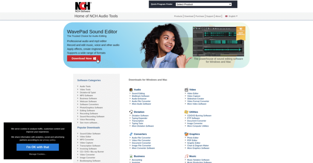 NCH Software Homepage