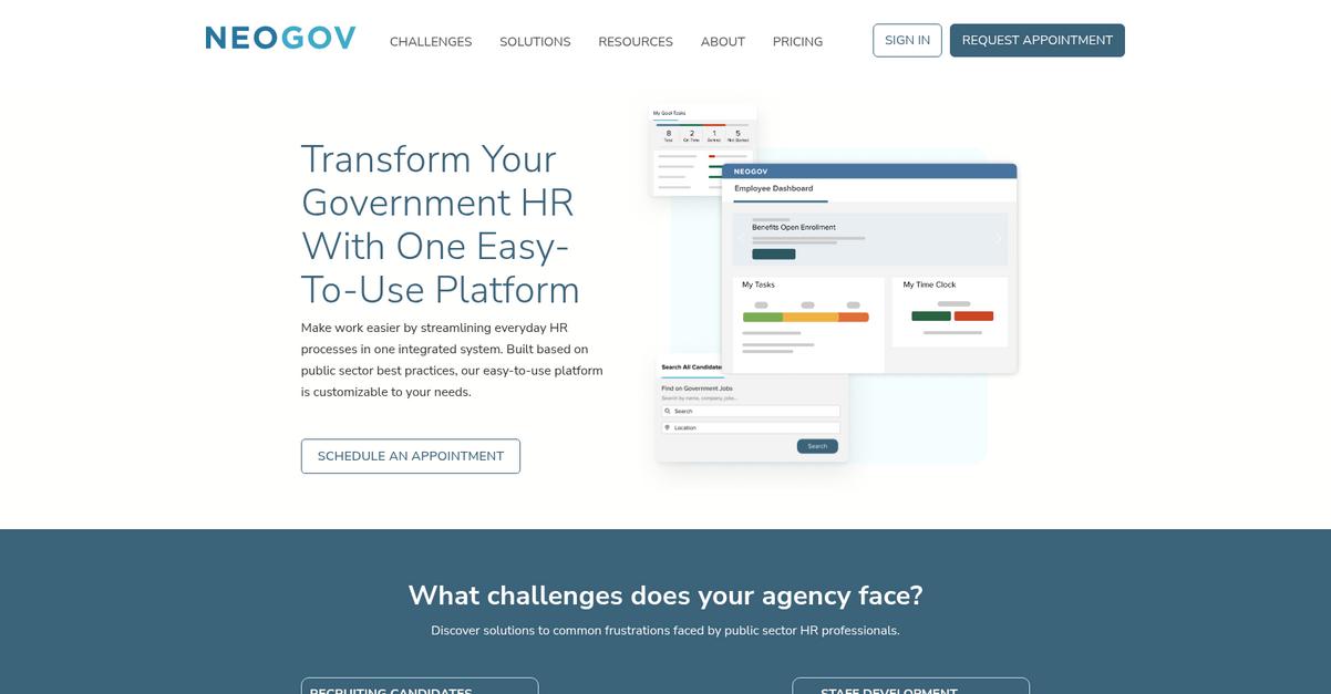 Neogov Homepage